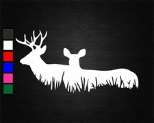 STAG & DEER VINYL DECAL STICKER CAR/VAN/WALL/WINDOW/DOOR/LAPTOP/TABLET