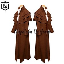 New Brown Garrick cape coachman high way men cloak (Garrick cape) Quick Shipping