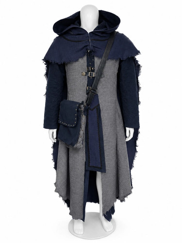 Medieval hooded ranger cloak - hooded,