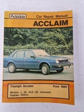 Triumph Acclaim Autodata