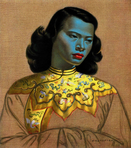 Chinese girl art print poster - girl,