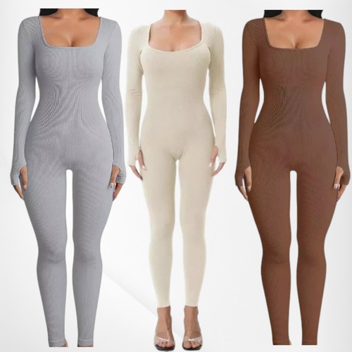 Women ribbed jumpsuit ladies - women,