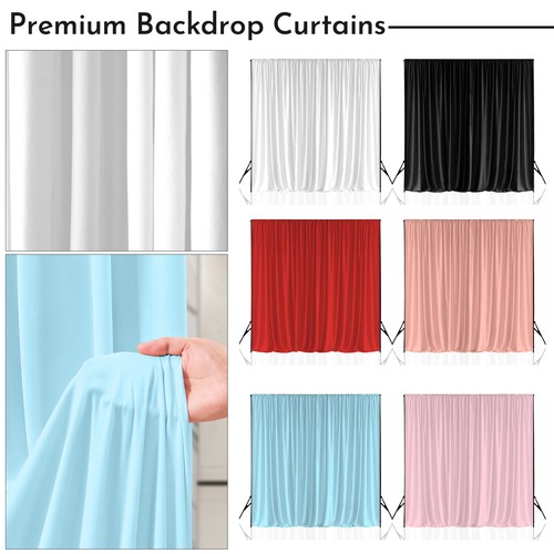 Backdrop curtains polyester - curtains,