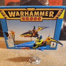 Warhammer 40k Eldar Jetbike painted+ damaged with Box OOP