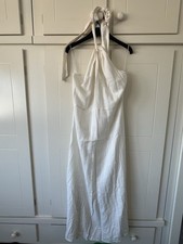 H&M Ivory Linen Mix Dress