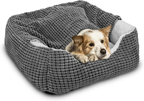 Rectangle dog bed warm hooded - rectangle,