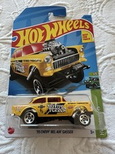 Hot Wheels 55 Chevy Bel Air Gasser Hw Gassers Long Card Yellow