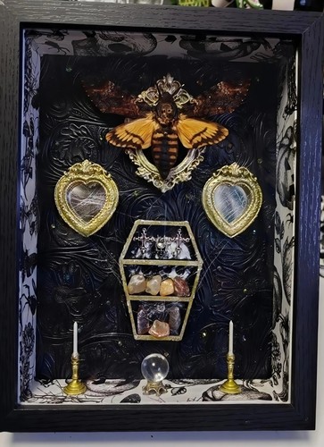 Death head hawk moth framed - death's,