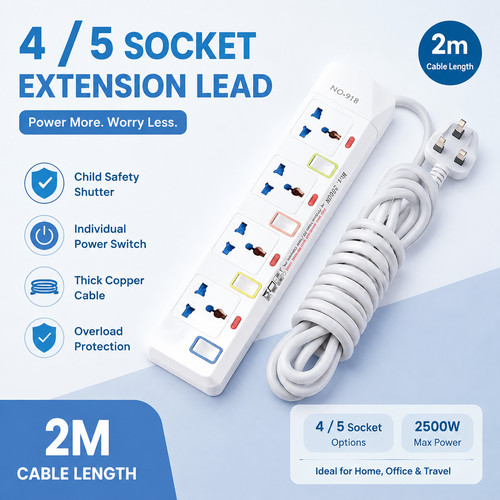 Socket extension lead - extension,