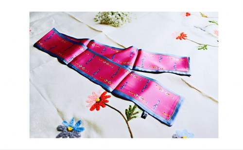 Handmade satin skinny - skinny, scarf