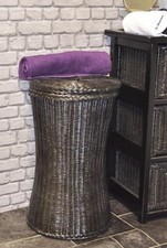 Tall wicker laundry basket 