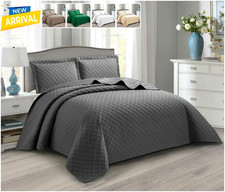 3 Piece Diamond-Check Quilted