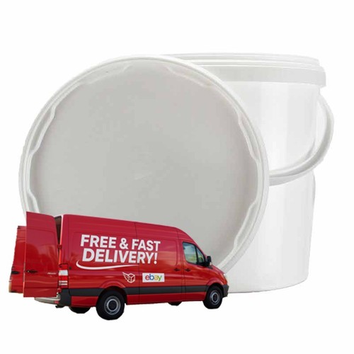 Plastic buckets tubs white - plastic,