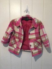 Pink flannel baby light jacket