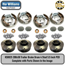 Ifor Williams KS0825 Style Trailer Brake Drum 200x50 4 Stud 5.5 Inch PCD Kit8 x4