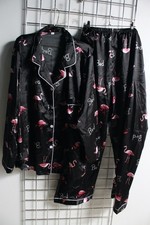 Womens Satin Flamingo Pyjama