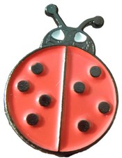Ladybird Pin Badge Brooch Lady