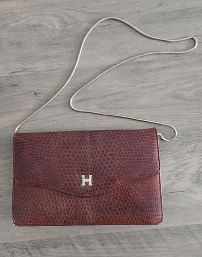 Vintage burgundy lizardskin - burgundy,