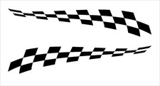 Plain Flash chequered flag vinyl stickers graphics decals car racing dirt bike 