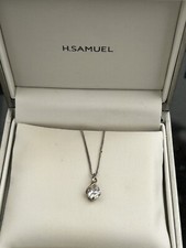 Silver And Gold Cz Necklace