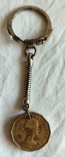 Vintage 1967 Three Pence (Thrupenny Bit) Keyring