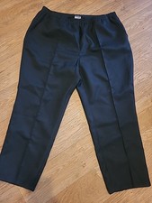 Ladies Damart Size 20 Black Elasticated Trousers