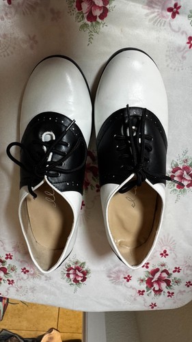 Black white saddle - saddle, shoes