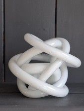 White Glass Infinity Knot