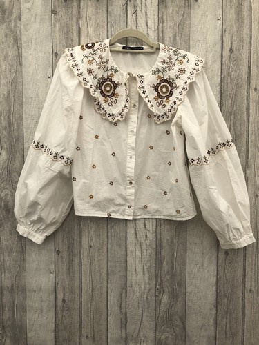 Zara peter pan collar - pan, blouse