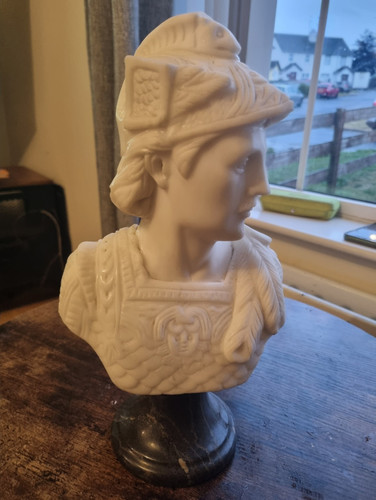 Classic white marble bust - marble,