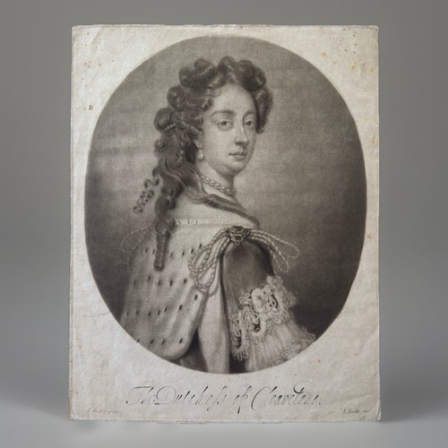 Antique unframed mezzotint - antique,