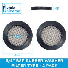 2 X 3/4" BSP  Filter Mesh Gauze Washers for Washing Machine, Dishwasher, Shower