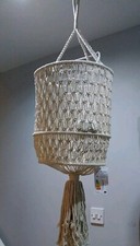 LARGE CONVEX MACRAME PENDANT