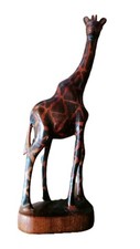 Hand Carved Wooden Giraffe