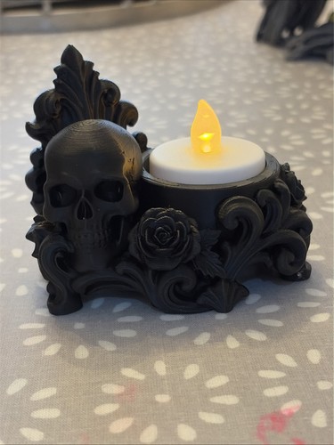 Gothic skull rose - gothic,