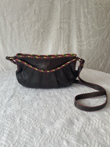 Brown leather crossbody - brown, bag