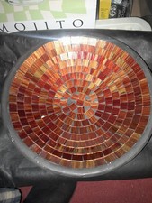 16cm Orange Round Mosaic