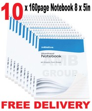 10 x 160 Page Premium Notepad Notebook Shorthand Pad 8" x 5"