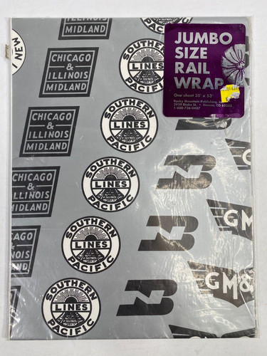 Railroad train gift wrapping - railroad,