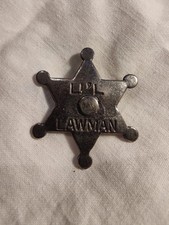 L'il Lawman Metal Sheriff's Badge Pin Vintage Kid's Dress Up 4cm
