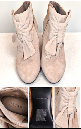 Reiss beige suede ankle boots - suede,