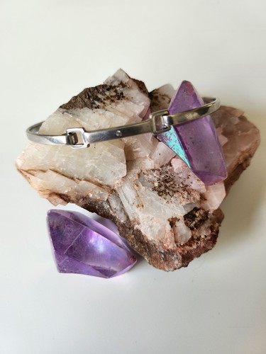 Vintage sterling silver hinged - vintage,