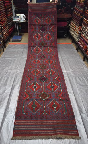Antique afghan mushwani runner - antique,