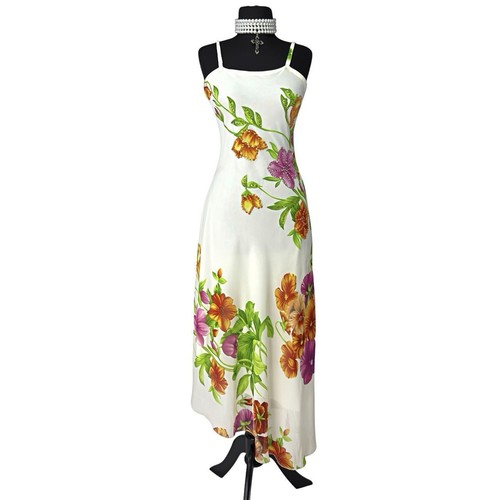 Vintage floral chiffon dress - vintage,