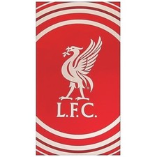 LIVERPOOL FC LARGE RED WHITE BEACH BATH SWIM GYM TOWEL 100% COTTON OFFICIAL LFC 