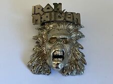 Vintage Original Iron Maiden Eddie Head Metal/Pewter Pin Badge