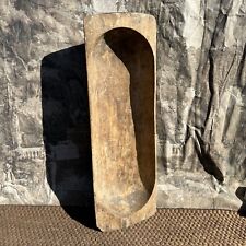 Primitive Wooden Dough Trough Hand Carved Rustic Wooden Bowl Country Kitchen