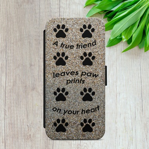 Dog paw print friend gift - dog, flip