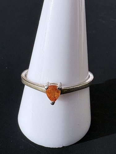 Sterling silver orange garnet - orange,