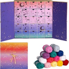 Crochet Society Advent Calendar 2025 - 25 Days Yarn Christmas Countdown Box